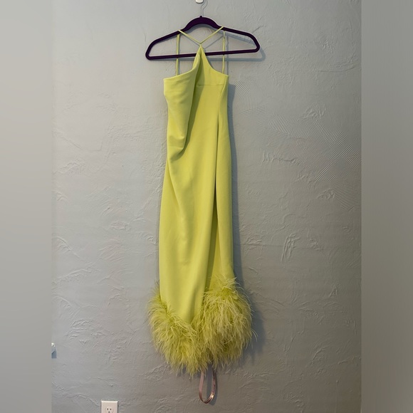 HOUSE OF CB ALESSIA FEATHER HEM DRESS